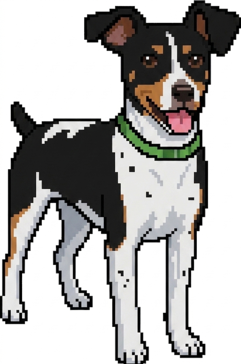 Jugo redrawn as a pixel-art character